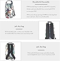 Vista 66 de OMGear - Bolsa seca impermeable y bolsa para teléfono, bolsa flotante de 40L/30L/20L/10L/5L para kayak, navegación, actividades al aire libre