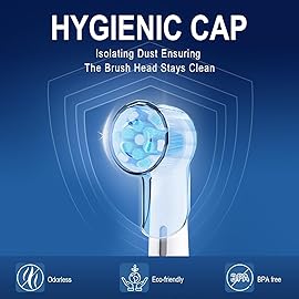 6 Pack Toothbrush Covers for Oral B iO Replacement Heads, Toothbrush Cover Caps for Oral B Pro1000 Electric Toothbrush HeadiO Toothbrush Head Cover for Travel & Home (Purple+Transparent)