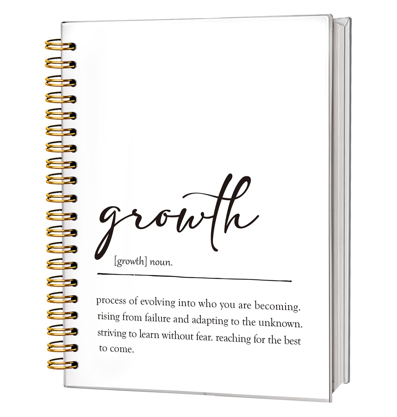 FLVGE Growth Definition Spiral Notebook Journal, Growth Mindset College Ruled Spiral Notebook Journal for Work Notes Journaling, Motivational