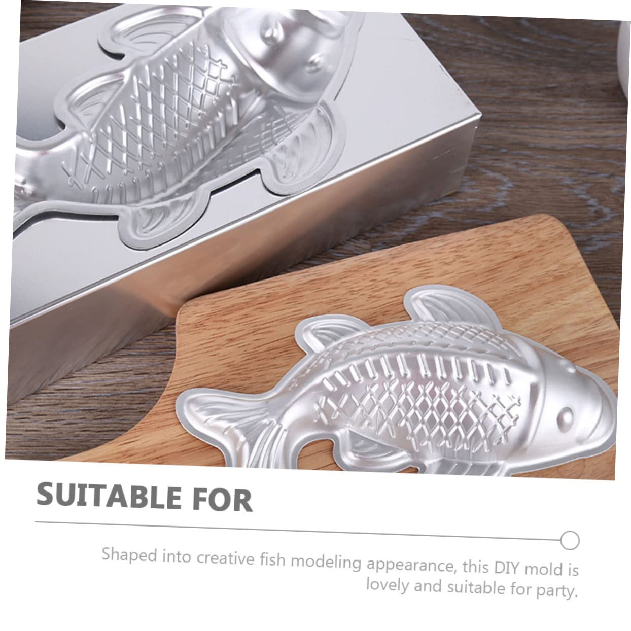 Zerodeko 2 series Molde Con Forma De Pez Koi Molde Para Hornear Con Forma De Gelatina Molde Para Pastel Con Forma De Pez Molde Para Hornear Con Forma De Pez Molde Para Pastel 2 piezas*2