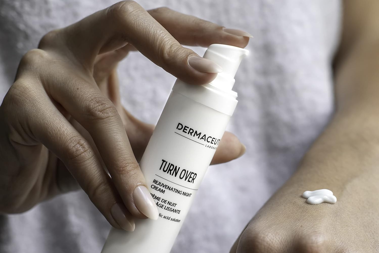 Turn Over 10 | Crème de Nuit Anti-Âge | 10,5% de Solution d'Acide Glycolique AHA | Exfoliant Visage Anti-Rides & Taches, Imperfections & Impuretés | Soin Lissant & Purifiant | 40ml | Dermaceutic