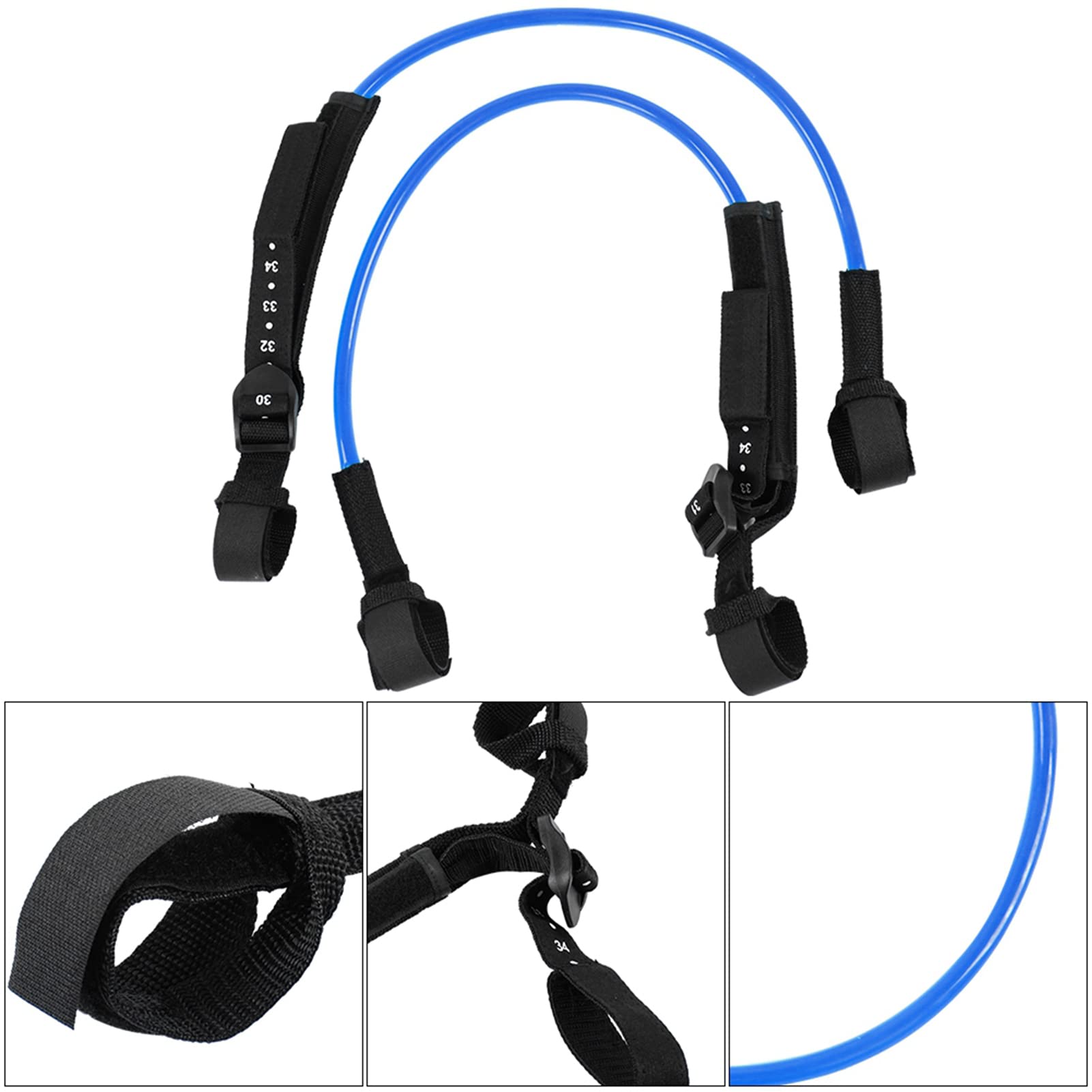 Verstellbare Schwarze Sicherheits-Windsurf-Geschirrleine für Surfer-Sicherheit, TPU-Material, 2 Stück