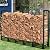 AMAGABELI GARDEN & HOME 6ft Firewood Log Rack Outdoor Log Holder for Fireplace Heavy Duty Wood Stacker Pit for Patio Logs Storage Steel Tubular Wood Pile Rack Tool Accessories Black