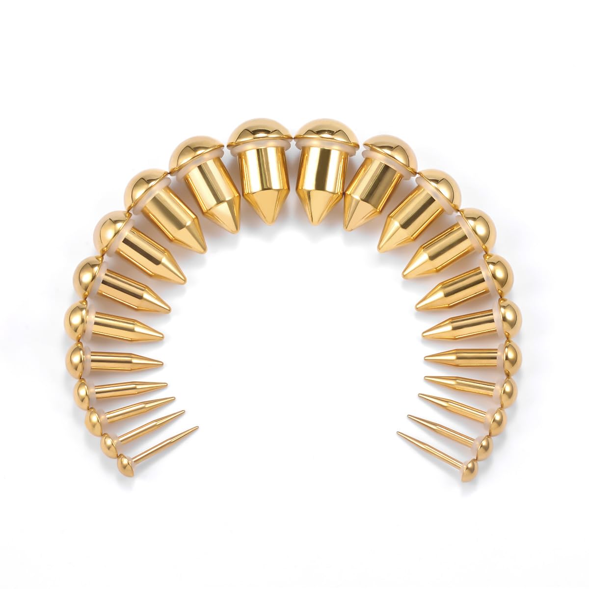 TBOSEN22PCS Surgical Stainless Steel Stretching Kit Short Taper Expander O-Ring Round | Flat top Body Piercing Jewelry Set 14G-00G