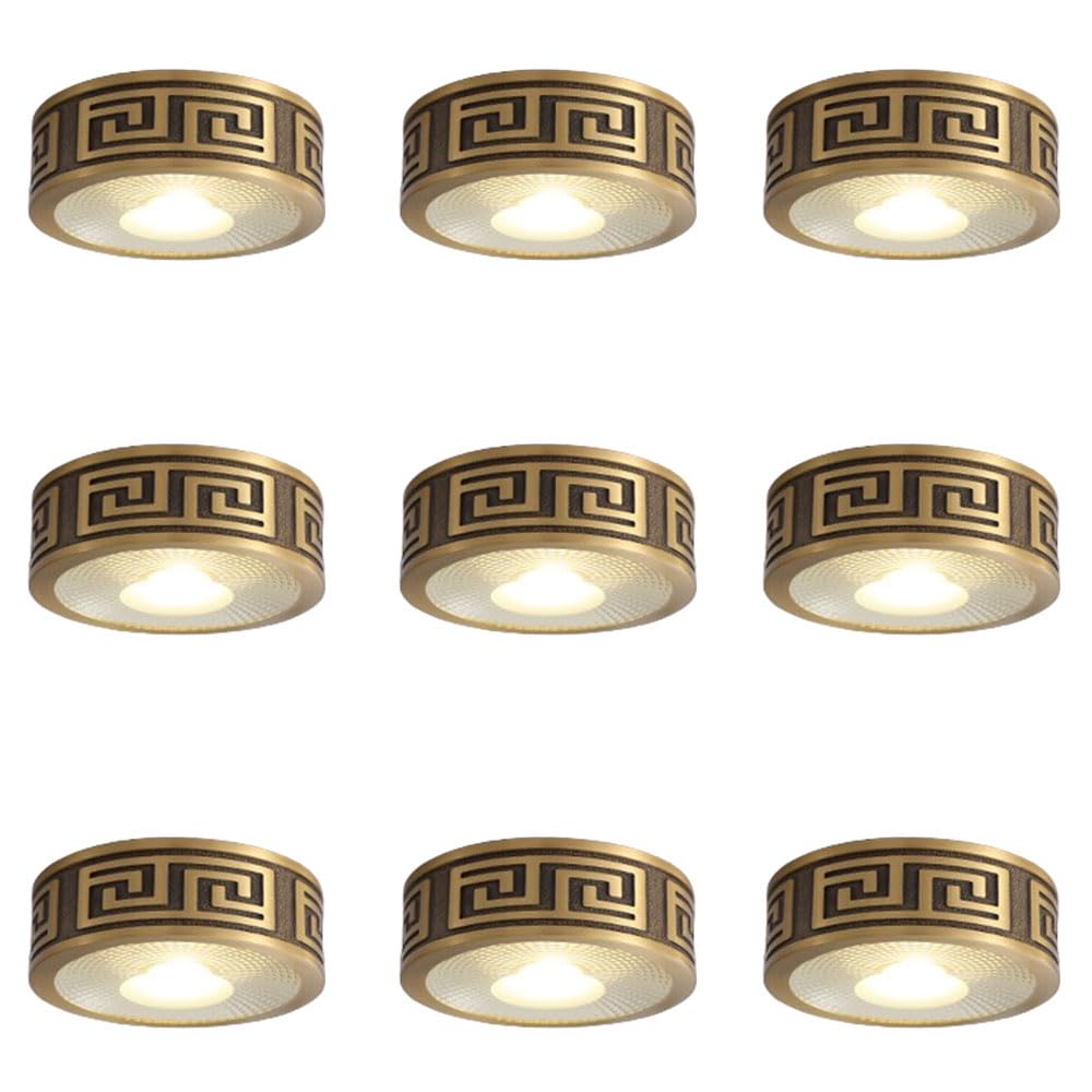 JKJZSALJ 9Pcs Led Spotlight Mounted Spotlight Lamp Cob Ceiling Lights 5W Room Surface Mounted Adjustable Gimbal Retrofit Spotlight Recessed 3000K/Warm Light,Bronze
