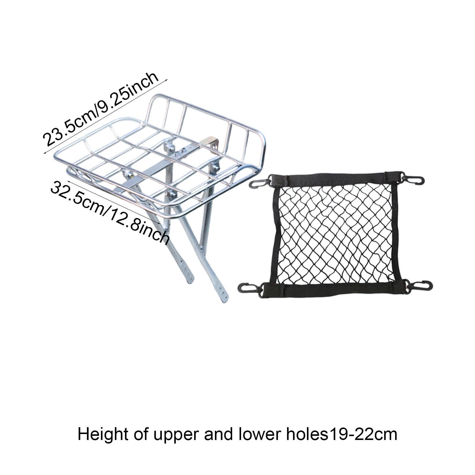 Fahrrad Front Gepäckträger Korb Organizer Transportzubehör Aluminiumlegierung Belastbar Komfortabel Angebracht für Damen Herren für Arbeitsweg Einkauf