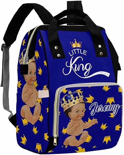 Artsadd Bolsa de pañales con nombre personalizado para bebé, mochila para mamá y papá, Patrón 11, Personalizado