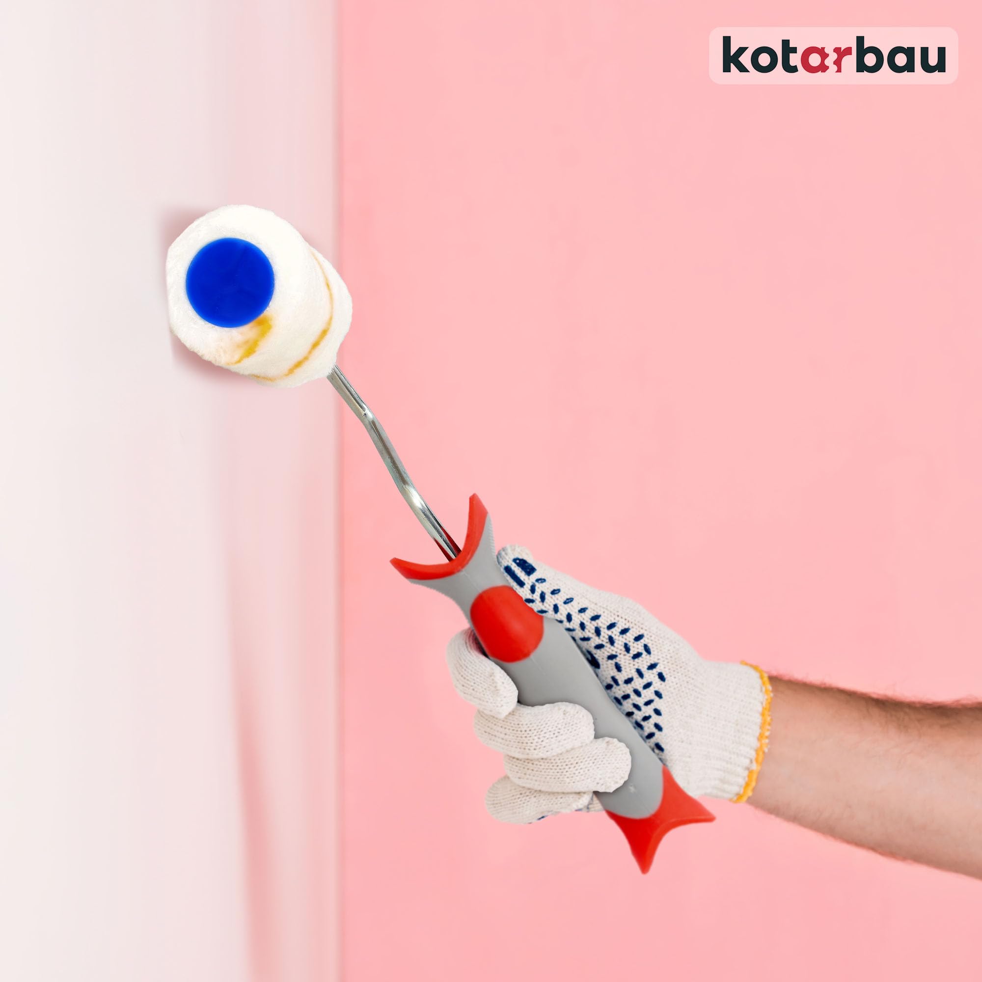 KOTARBAU® Lot de 10 rouleaux de peinture - Avec manche en caoutchouc - Pour travaux de peinture et de rénovation - 100 mm