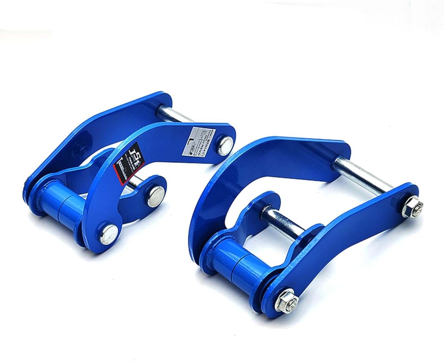 Rear Leaf Spring Comfort Double Shackles for Hilux REVO 2015-2023， Left or Right Rearward Shackle Bracket Kit, Large, Blue