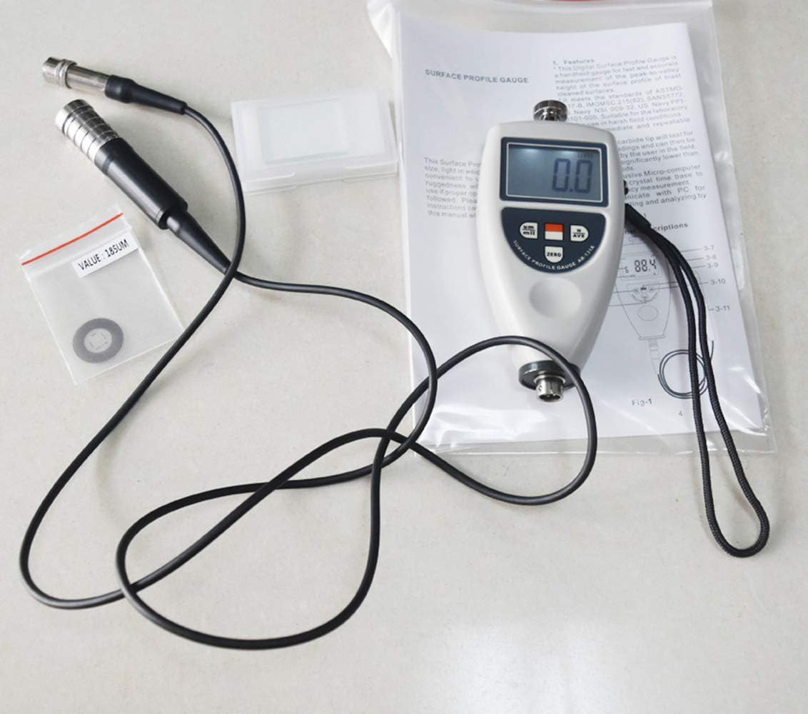 Surface Roughness Meter Gauge Tester Surface Profile Gauge with Measuring Range 0-750um Profilometer Gauge