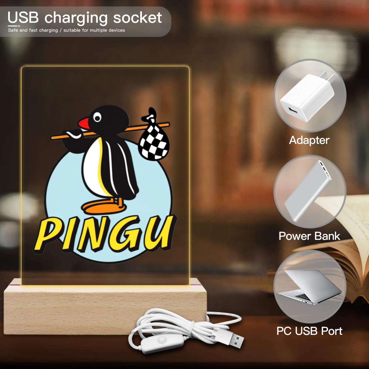 Amazon.co.jp : ペンギン キャラクターピングーランプ ナイトライト