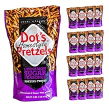 Dots Cinnamon Sugar Pretzel Twists - Coated with Delicious Cinnamon Flavor - 16, 16oz bags