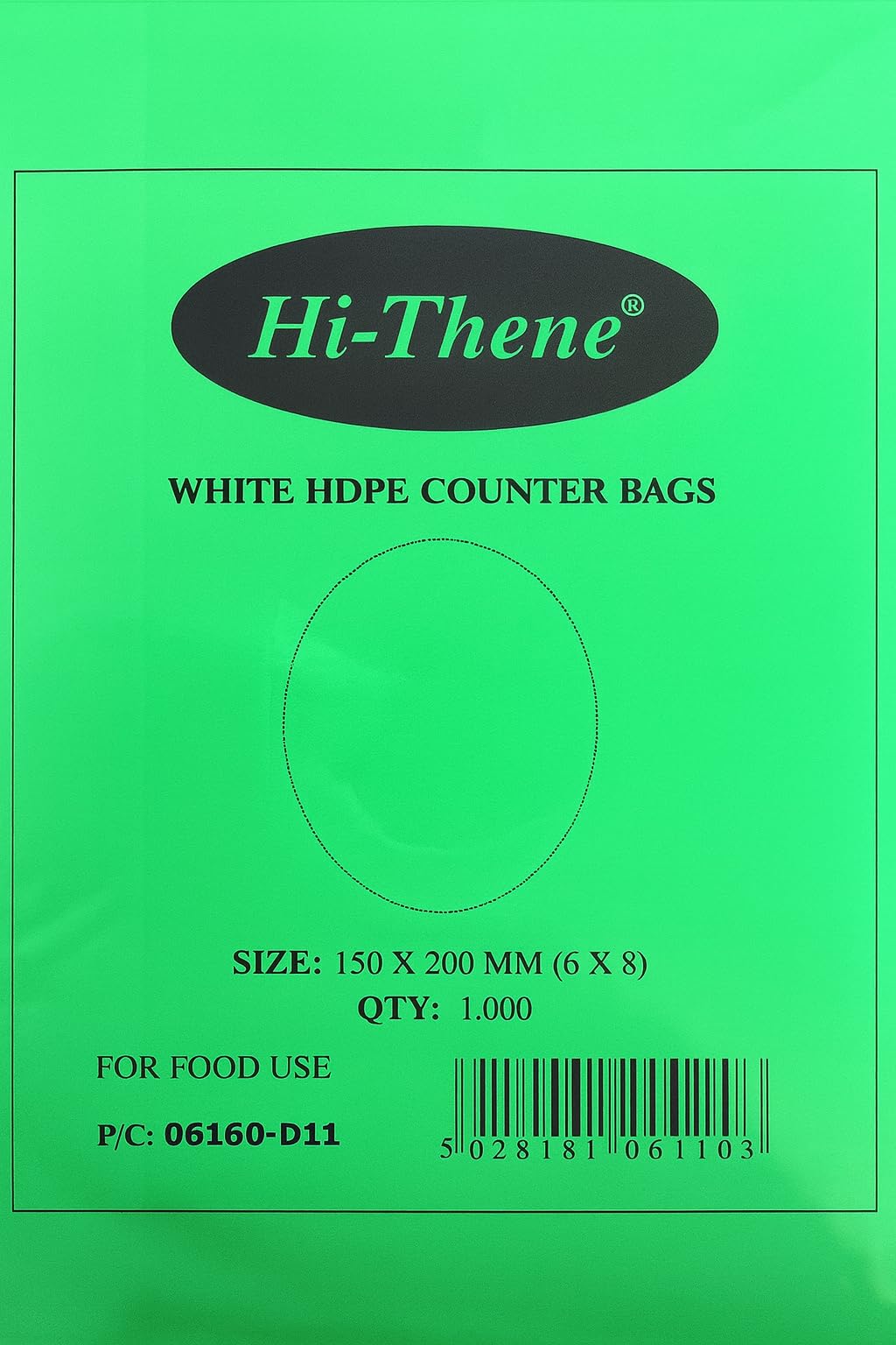 Venuscello White Venuscello® 1000 X Hi-Thene 6X8 Inch Hdpe Polythene Food Bags | Strong Counter Butcher Bags For Sandwiches, Fruits, Vegetables, Takeaway, Freezer & Storage