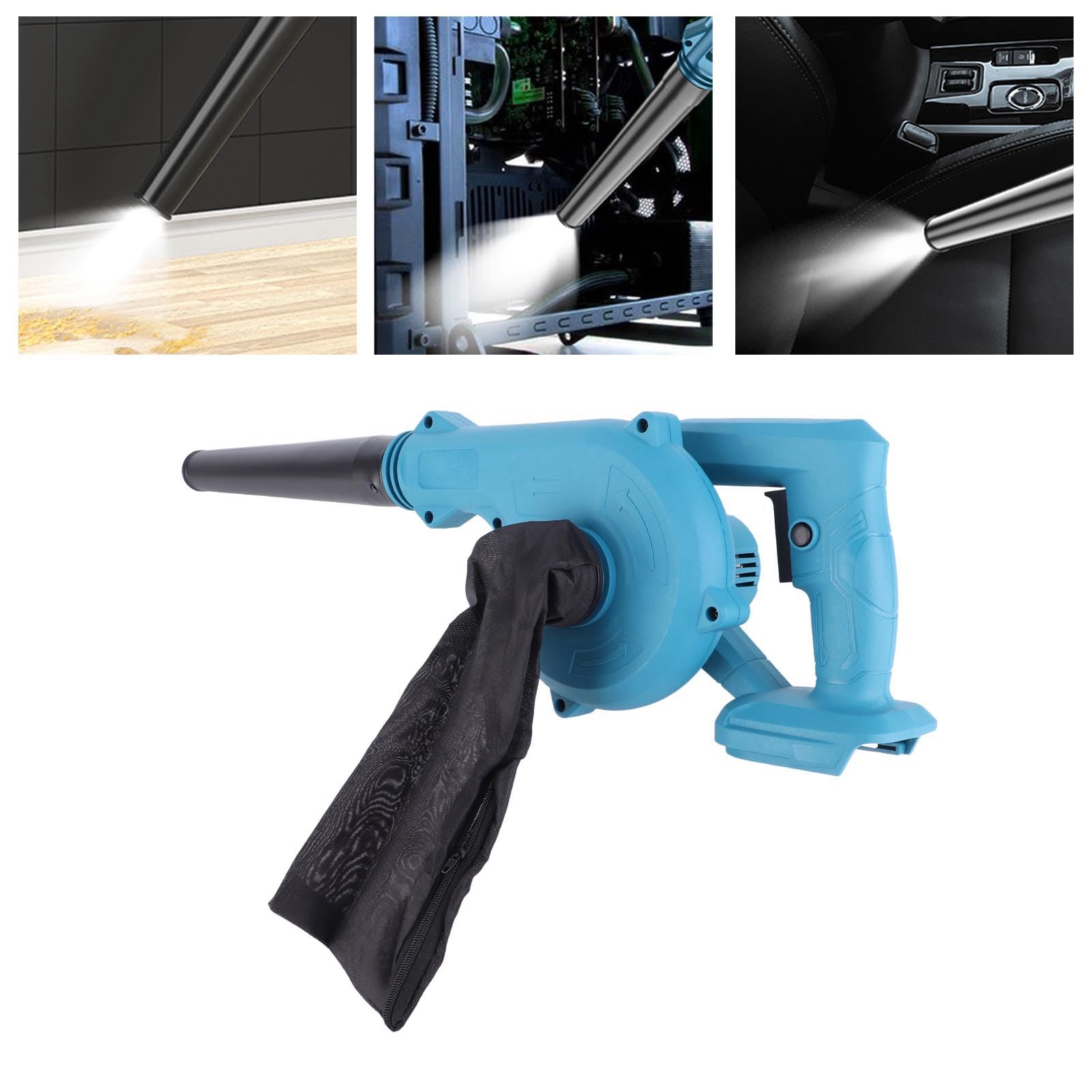 Soplador de Hojas Inalámbrico Aspiradora Portátil de Alta Potencia para Soplar Polvo de Nieve y Pelo de Mascotas, Regalo Ideal para la Limpieza del Hogar, Material ABS