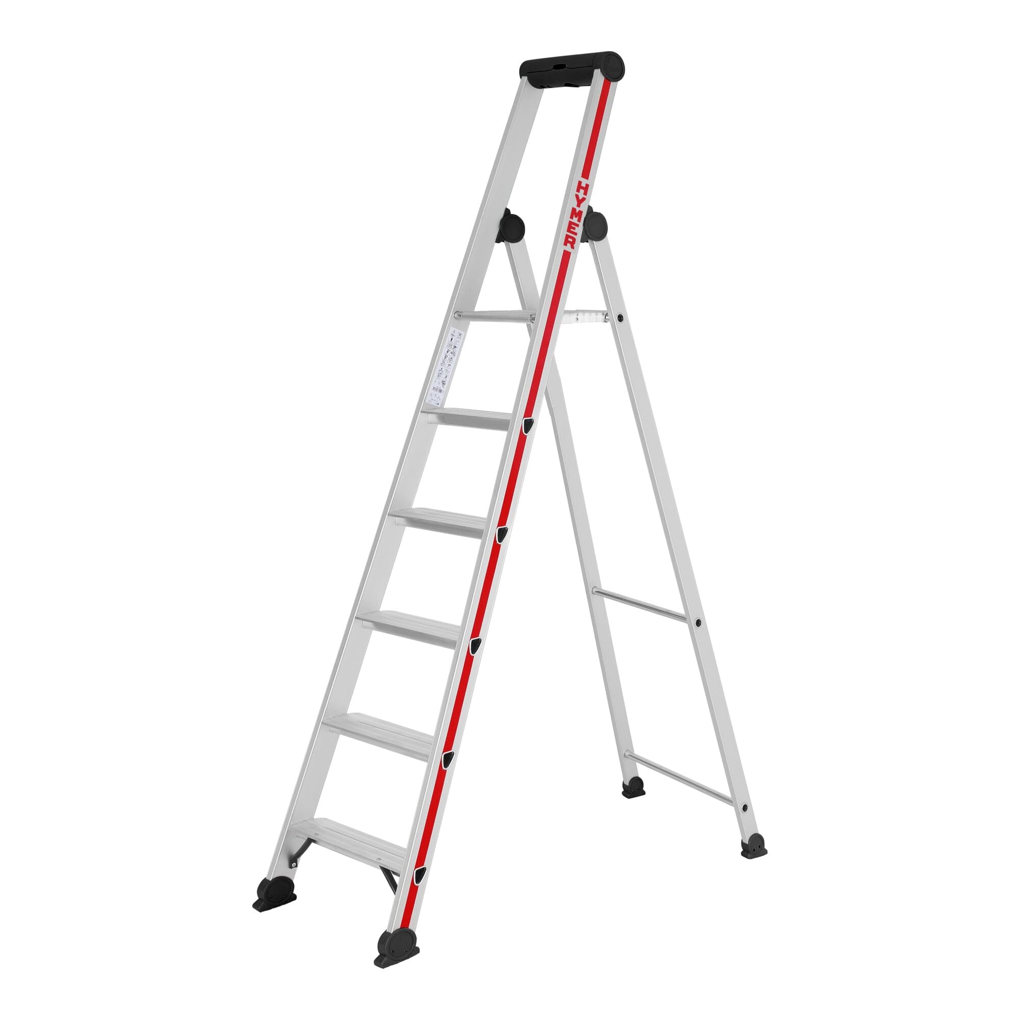 Hymer Step Ladder with Platform, 402606 Steps 6 Tread Step Ladder