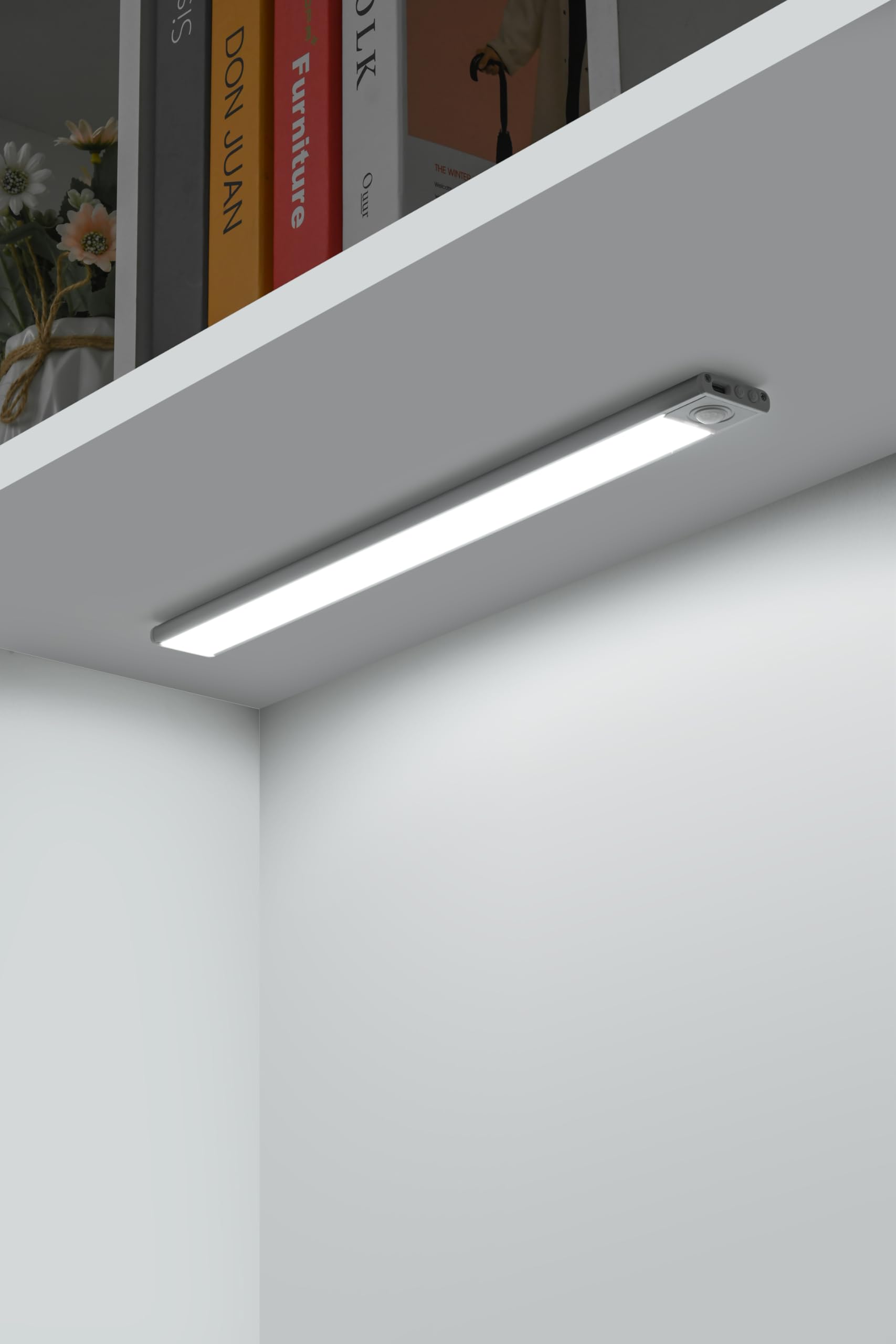 KYF - Lot de 2 Barres LED Ultra Slim à Détection de Mouvement 190 Lumen 60 cm, Éclairage Intérieur