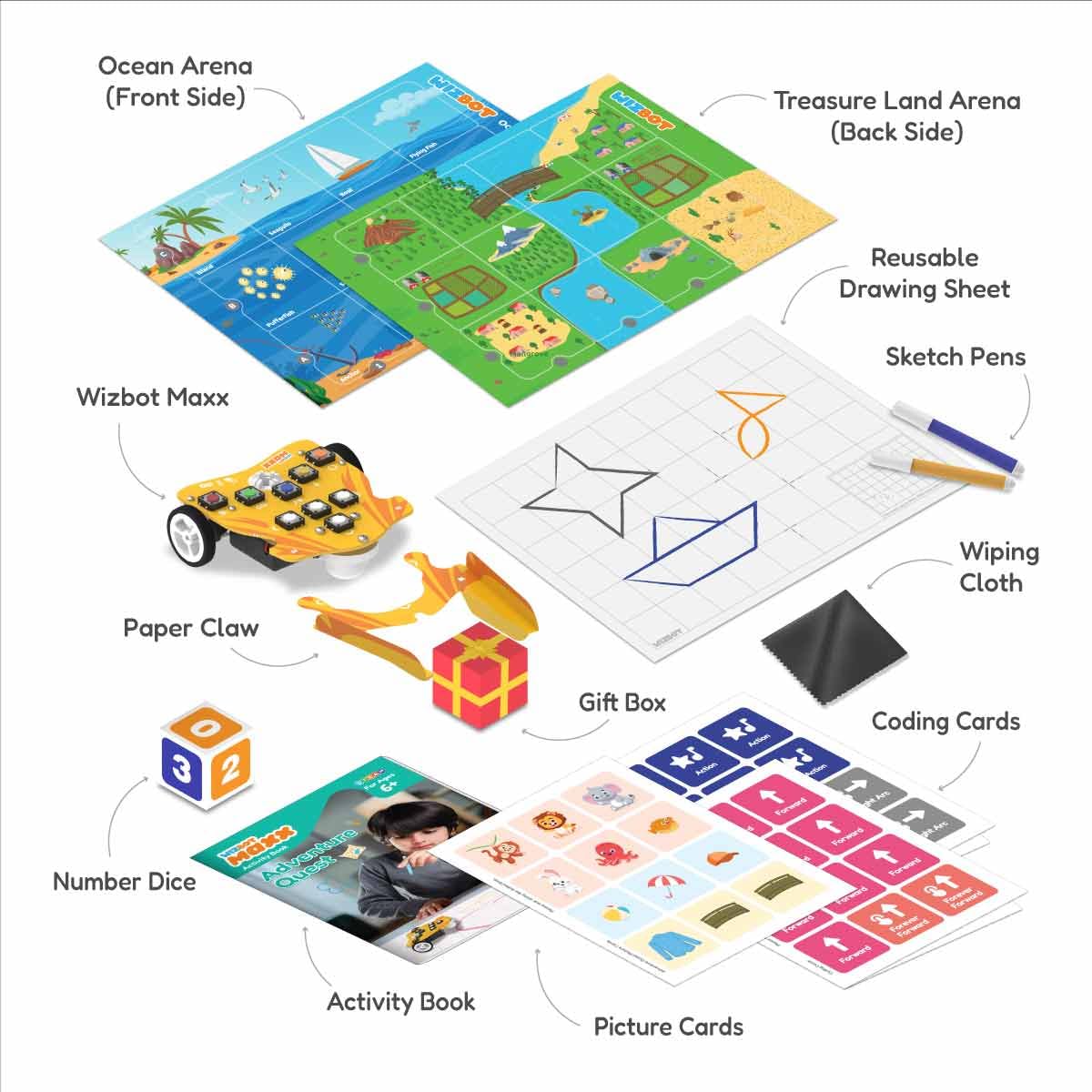 Maxx Adventure Quest Screen-Free Robot Toy Kit for Kids Age 6-7 Years | Play Games & Draw with Robot | 25+ Screen-Free Activities | Birthday Gift for Boys and Girls | Robotics Kits for Kids — Amazon image 2