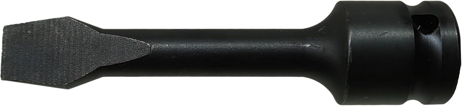 1/2" Drive Slotted Screwdriver Bit Socket, 1/2" Width x 5/64" Tip | Heat-Treated Cr-Mo Alloy Steel