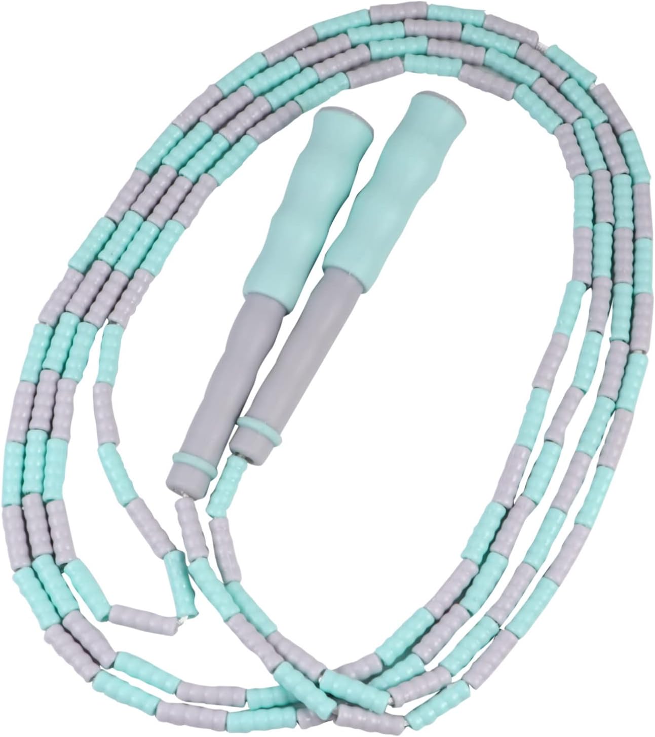 Milisten Adjustable Skipping Rope Soft Beaded Jump Rope for Adults Fitness Non Slip Handle Cardio Exercise Equipment in Light Green