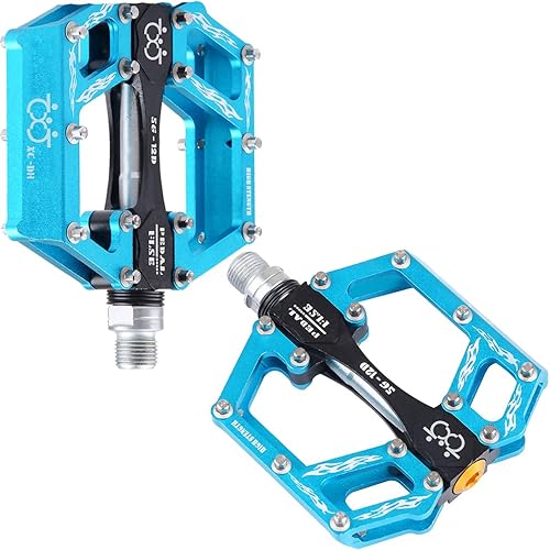 Miniatura 5 de TXJ Sports Pedales de bicicleta de montaña Rodamiento sellado Pedales de bicicleta de aleación de aluminio antideslizante para BMX MTB Road Bike 916