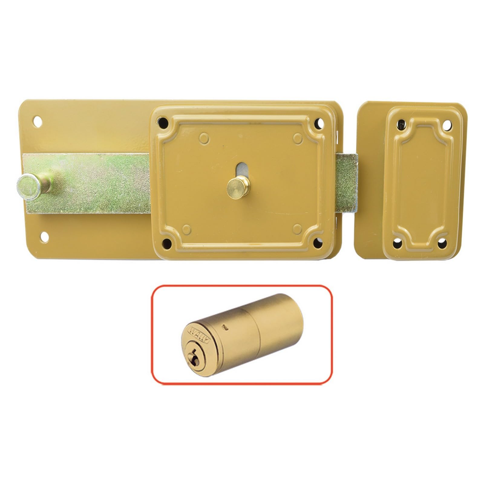 2PZ SERRATURA FERROGLIETTO 'P-CF' P60-6 mand.E50 Dx solo catenaccio