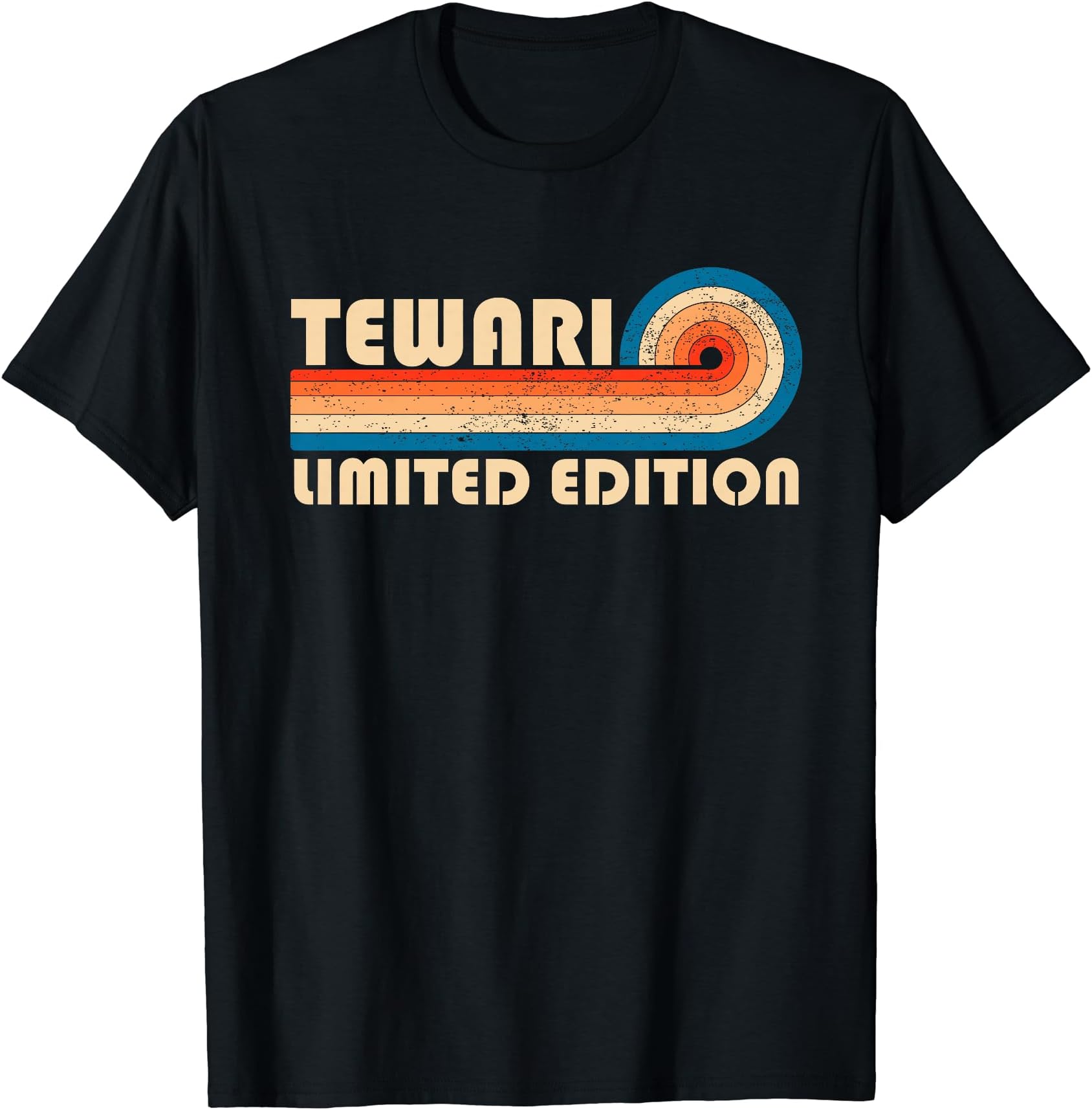 TEWARI Surname Retro Vintage 80s 90s Birthday Reunion T-Shirt
