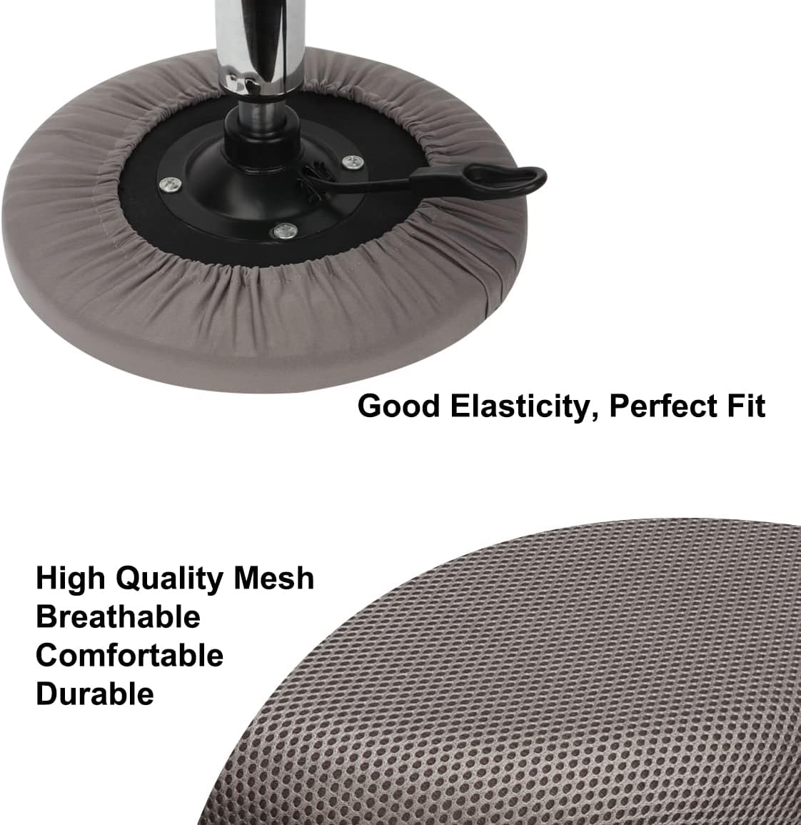 HuaLiSiJi Round Stool Covers Round Bar Stool Covers, Washable Easy Care Mesh Breathable - Image 5