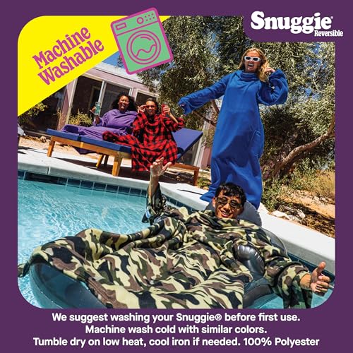 Image of Snuggie The Original Wearable Blanket With Sleeves & Pockets | Cozy Oversized Throw for Adult Men & Women | One Size, 71x54