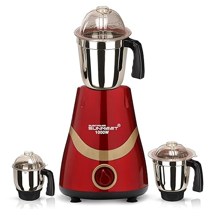 SilentPowerSunmeet Powerfull 1000-Watts 2 Year Warranty Origional Quality Mixer & Grinder with Heavy 3 Stainless Steel Jars .Since 1984 Manufacturing Marketing & Servicing.