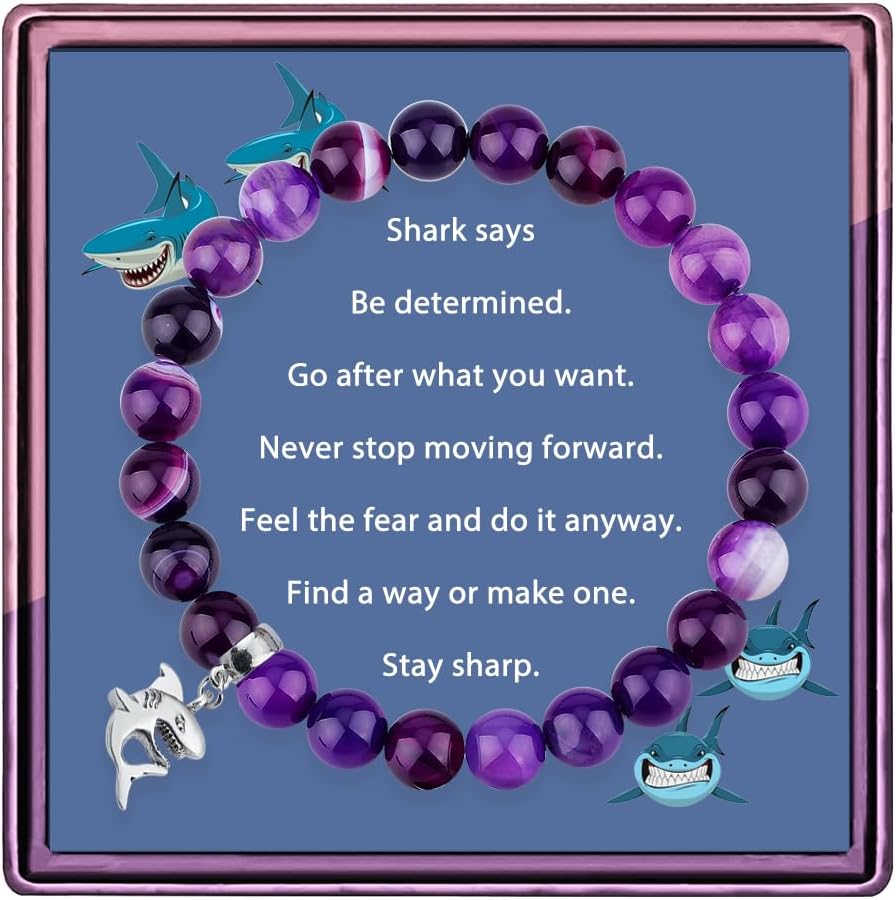 Shark Bracelet - Shark Spirit Animal Charm - Ocean Animal Jewelry Gift for Women & Men