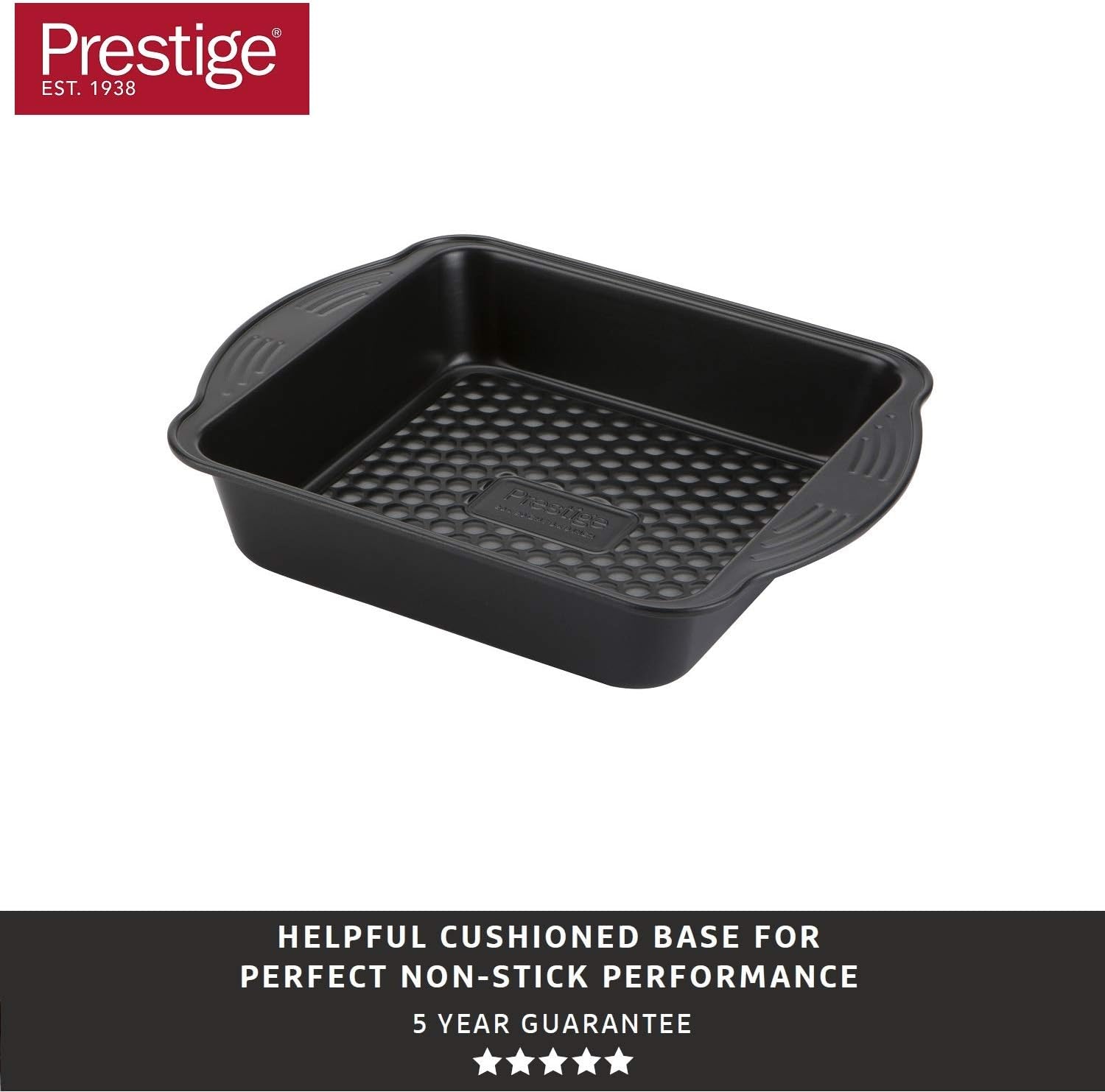 Prestige 48228 Aerolift Square Cake Tin, Carbon Steel, Pack of 1