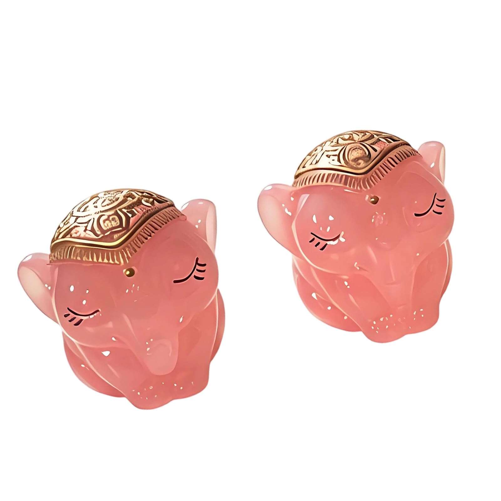 NMFLAB Lovely Miniature Elephant Sculpture Sturdy Resin Materials Workplace Desk Decor Ideal for Bookshelf and Living Room Accent Animal Figurine Collectible