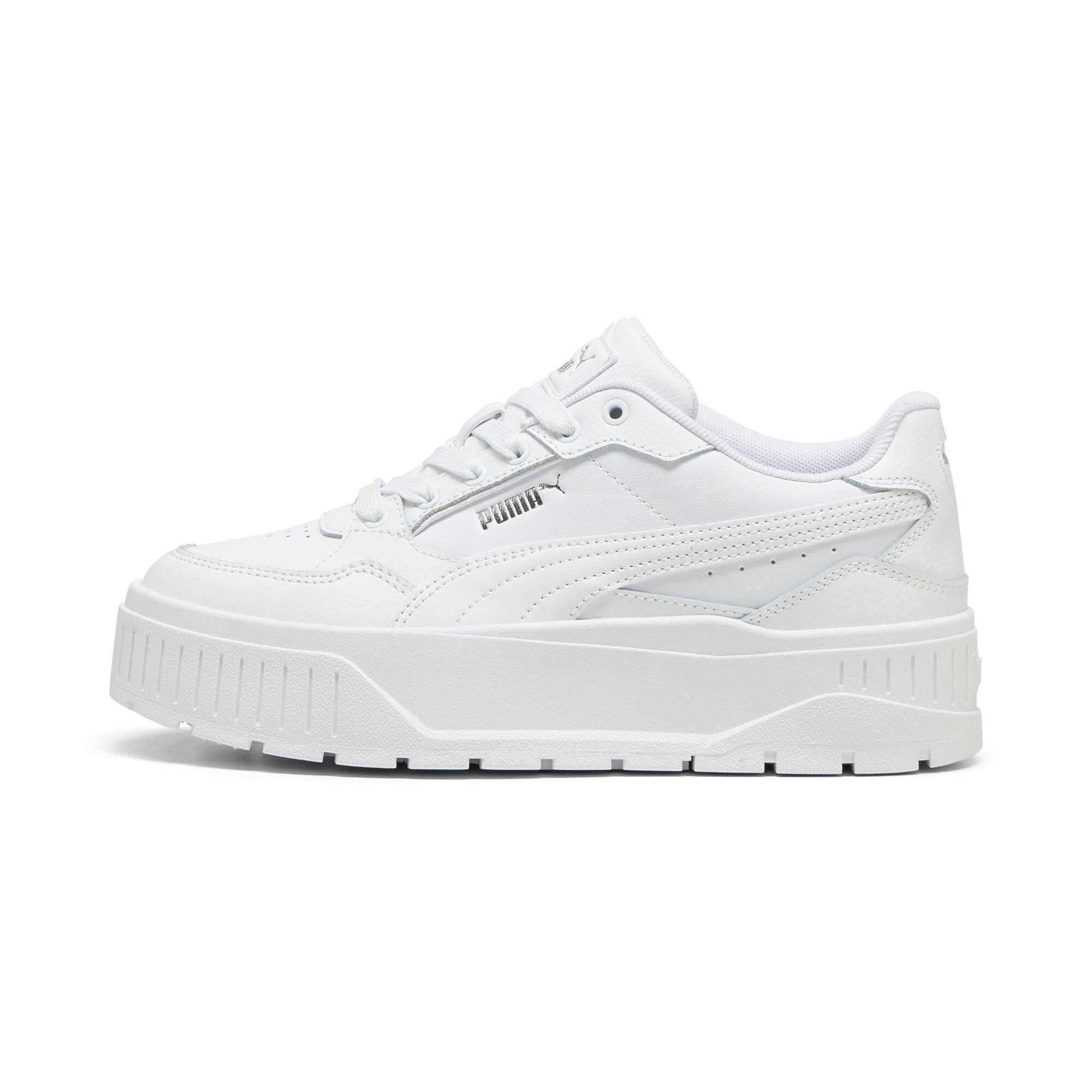 PUMA Women's Karmen II Idol Sneaker, White White Silver, 5 UK