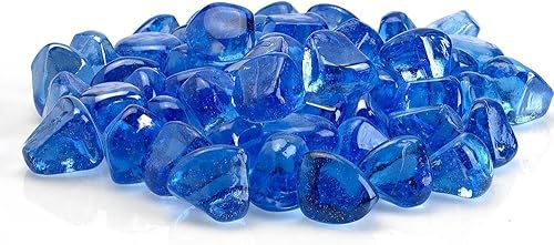 Miniatura 6 de American Fireglass ZIR-PWDBLLST-20 Cristal de fuego de circón con brillo azul polvo, 20 lb