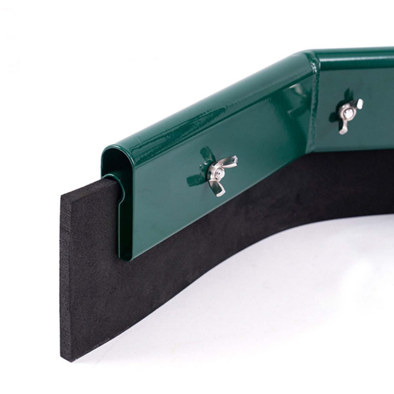Raclette Multi-Fonction avec Roues, raclette en métal Bleu-Vert Robuste, raclette de Sol Durable pour Un Drainage Efficace sur Les terrains de Sport