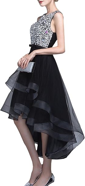 Black dress long back short front Clearance