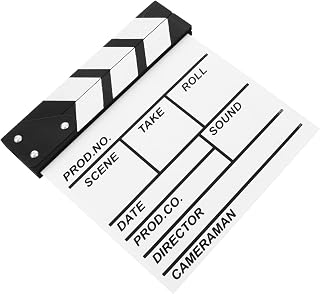 UPKOCH Claqueta De De Madera para Fotografía y Tablero Multifuncional para De Películas Juguete Educativo para Color Blanco