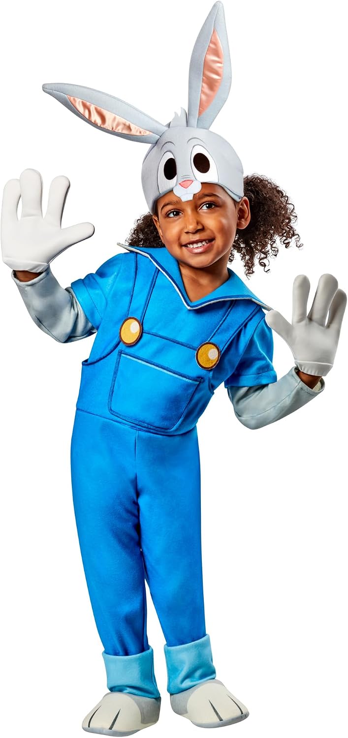 Rubies Toddler Bugs Bunny Builders Bugs Bunny Costume Jumpsuit and Headpiece