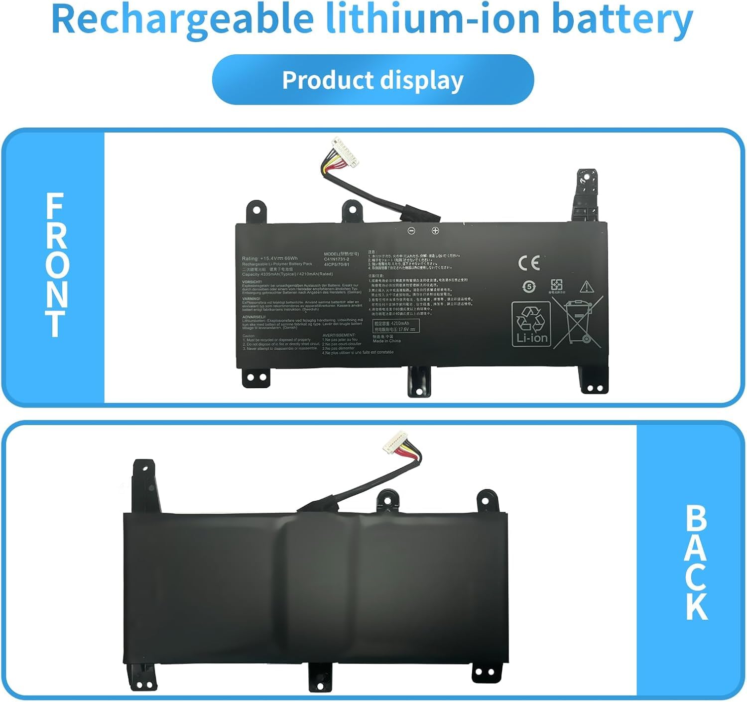 Original C41N1731 Laptop Batterie Für Asus ROG Str... - Grandado