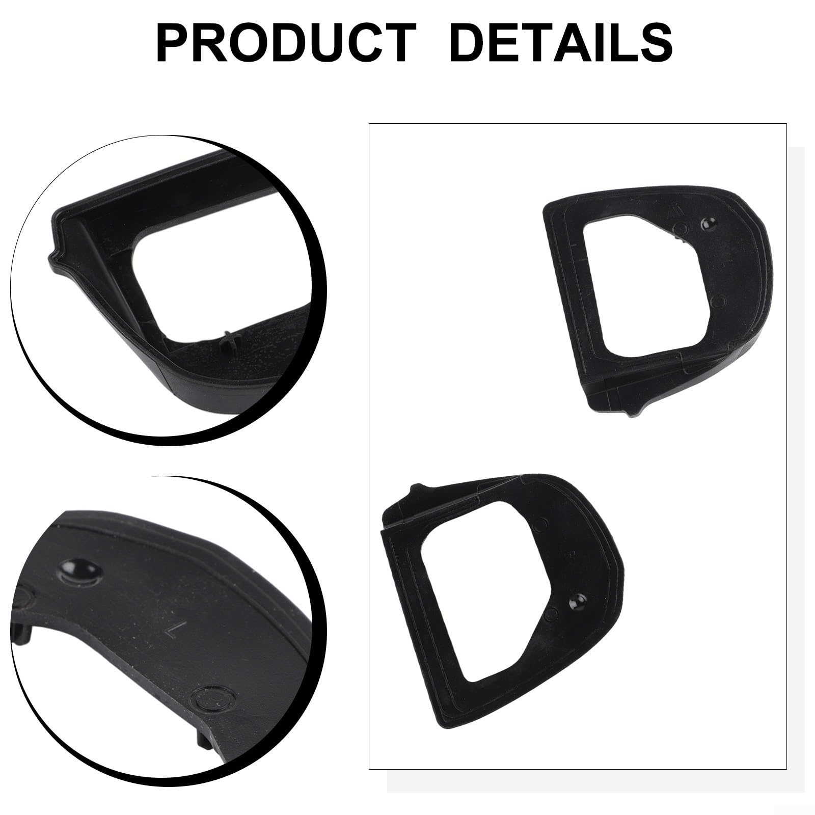 Guarnizione per specchietto esterno per classe A B W169 W245, guarnizione in gomma ABS nera, ricambio OEM 1698100376 1698101376