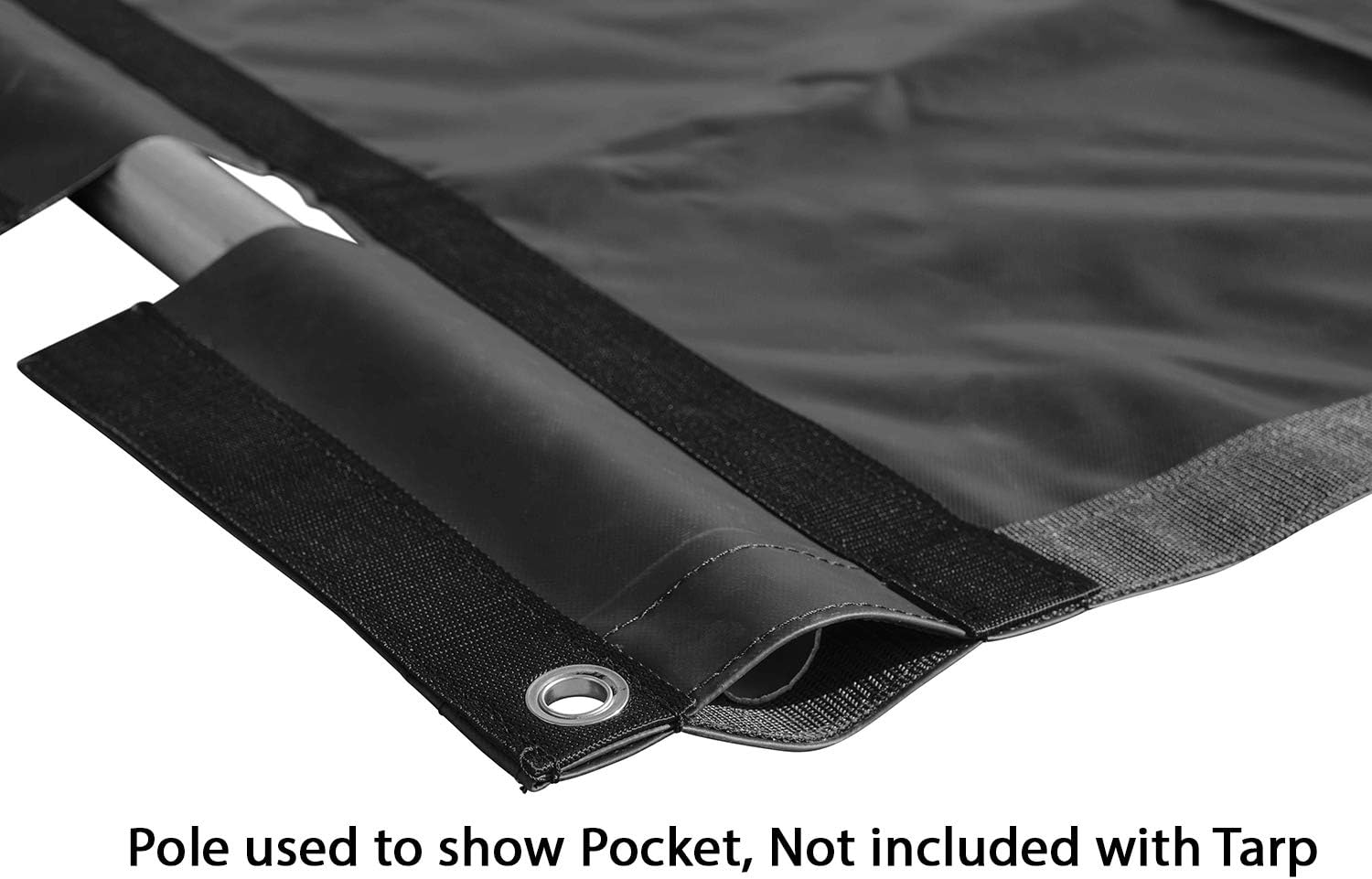 Mytee Products 12' x 26' 18oz Vinyl Roll-Off Dumpster Tarp, Waterproof, Container Cover, 20, 30, and 40 Yard, Vinyl tarp