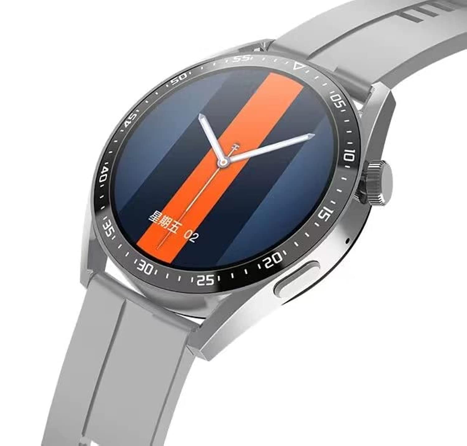 2022 New SmartWatch HW28 NFC Smart Watch Men 1.39 Inch HD Screen Voice Assistant Bluetooth Call Calories. Color silver