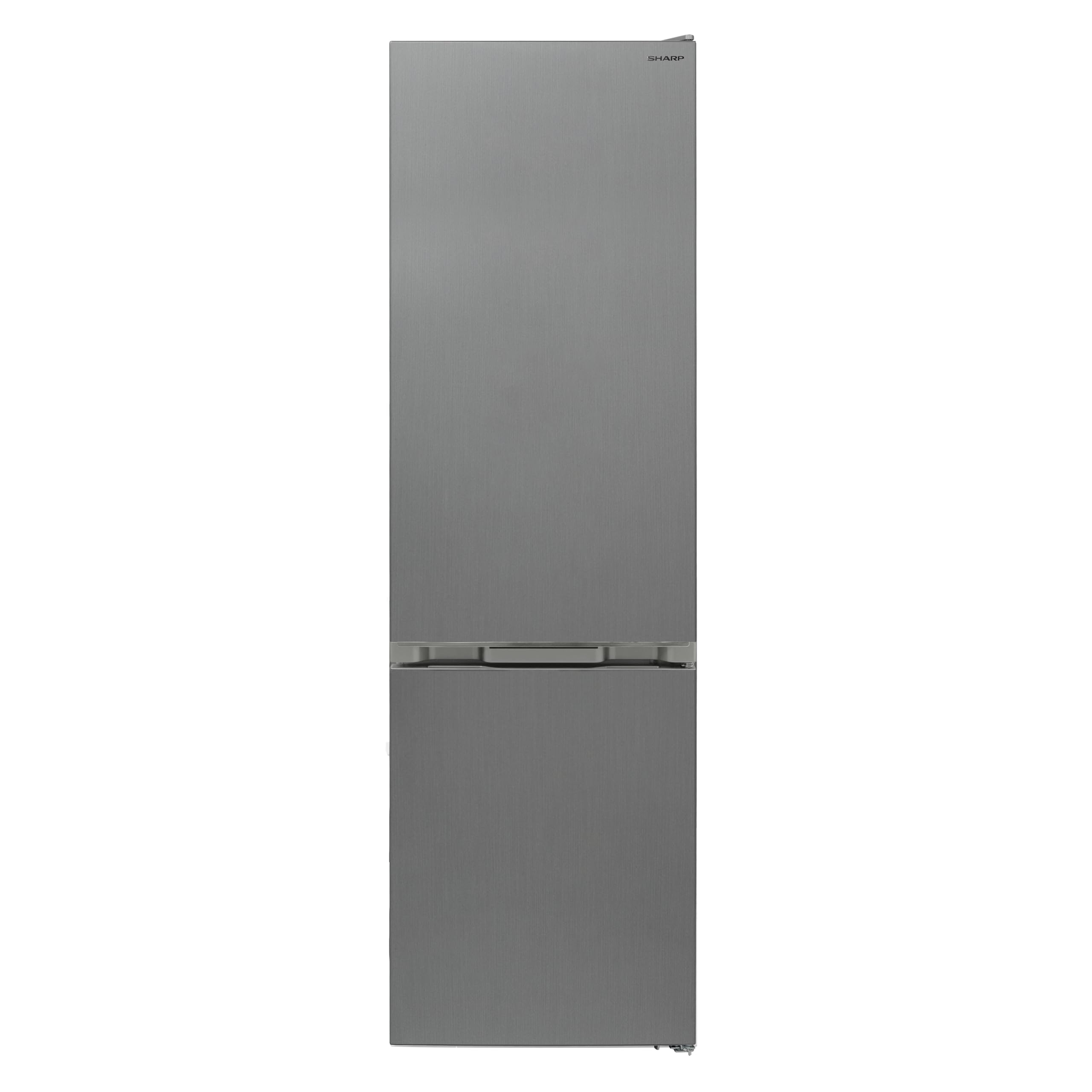 SHARP SJ-FBB05DTXLD-EU freistehende Kühl-Gefrierkombination (Low Frost, EEK D, 288 L, 38 dB), (Gemüsefach mit Feuchtigkeitsregler), Inox Look, H180 x B54cm