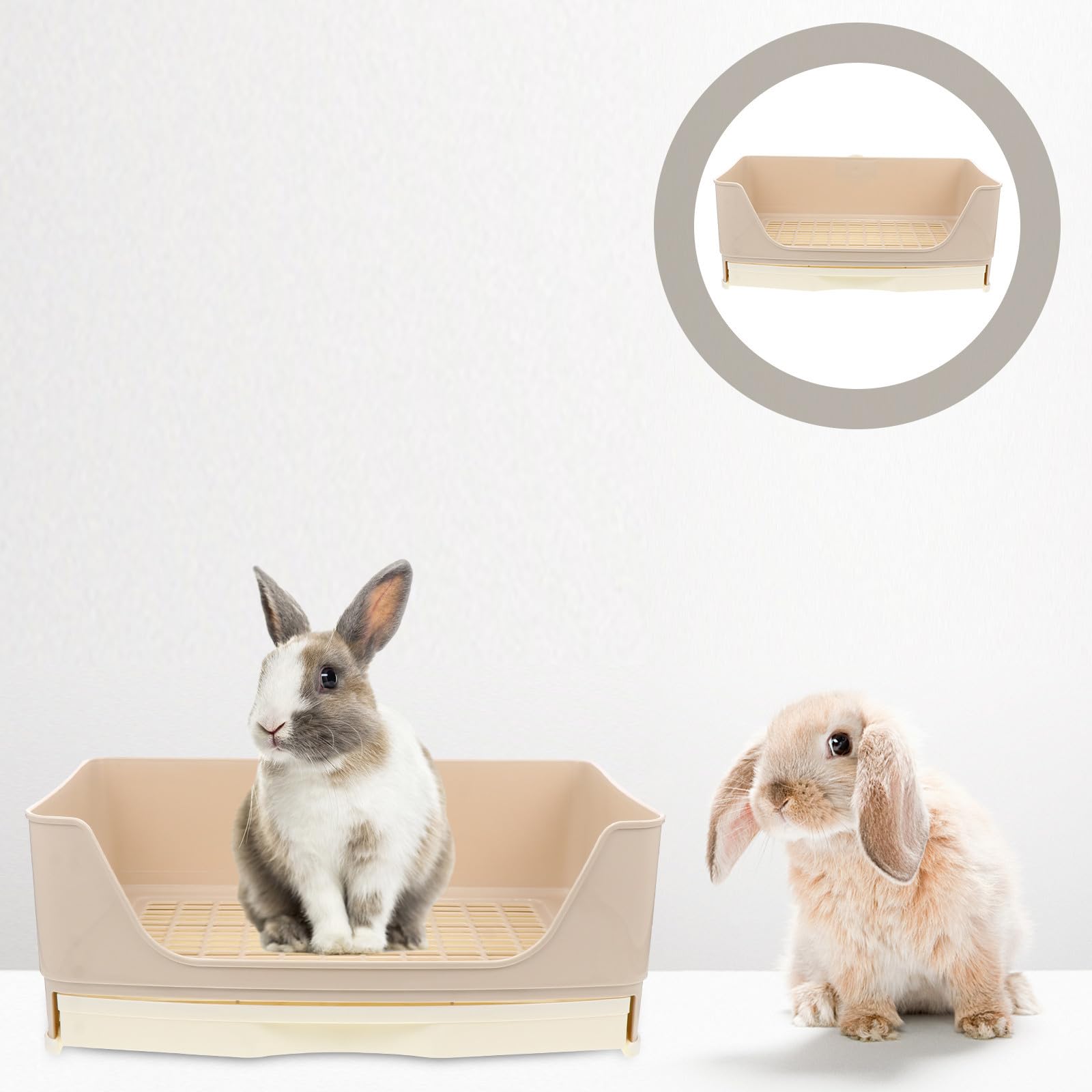 Hasen Toilette Große, Beige Kunststoff Kaninchenstreubox