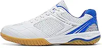 Tênis feminino de vôlei, leve, badminton, com sola de borracha antiderrapante, tênis de competição interno, Azul, 38
