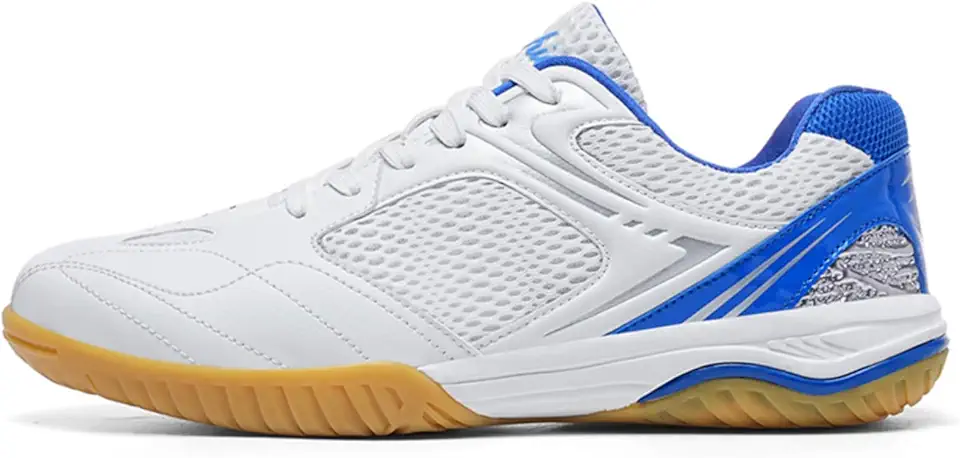 Tênis feminino de vôlei, leve, badminton, com sola de borracha antiderrapante, tênis de competição interno, Azul, 38