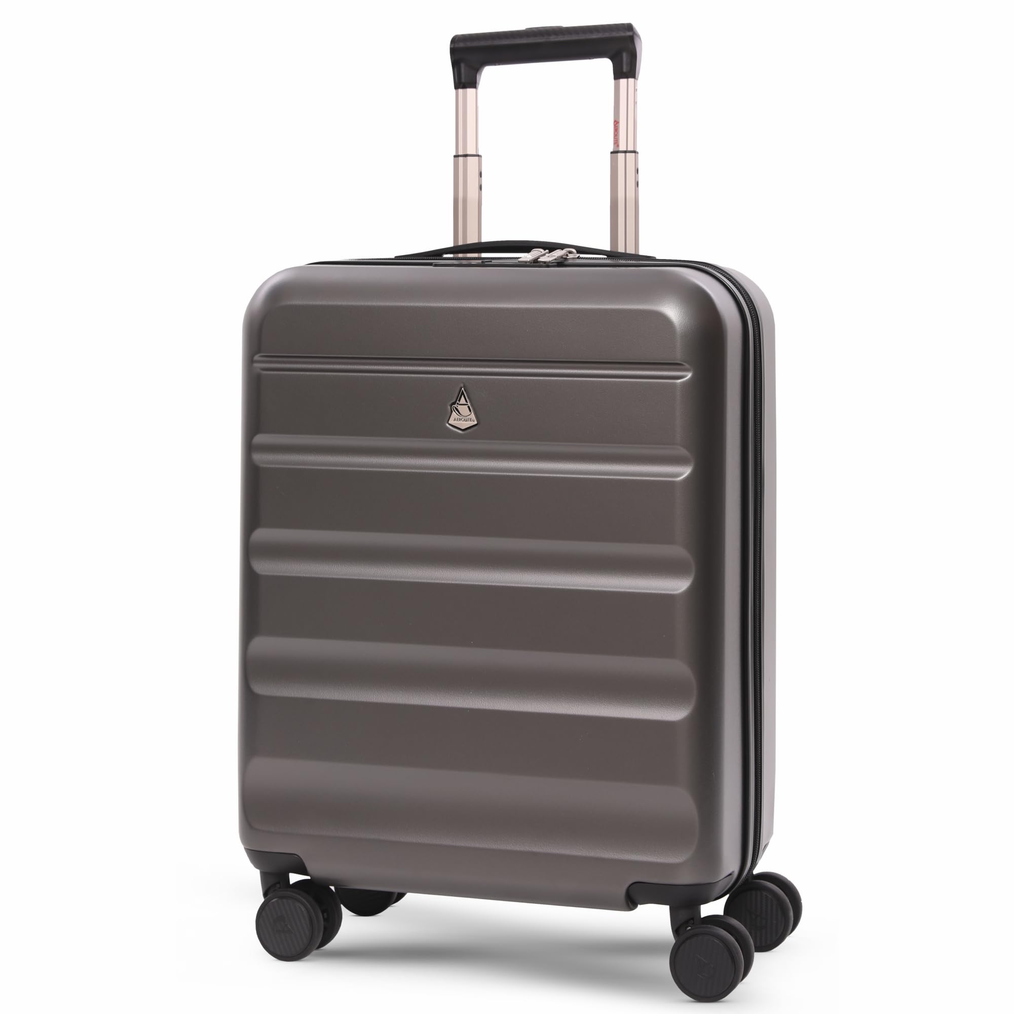 Aerolite Ryanair Priority Max - Valigia rigida leggera da 40 l, 55 x 40 x 20 cm, con 4 ruote e serratura TSA, approvata anche per easyJet British Airways Jet2 e molti altri Carbone