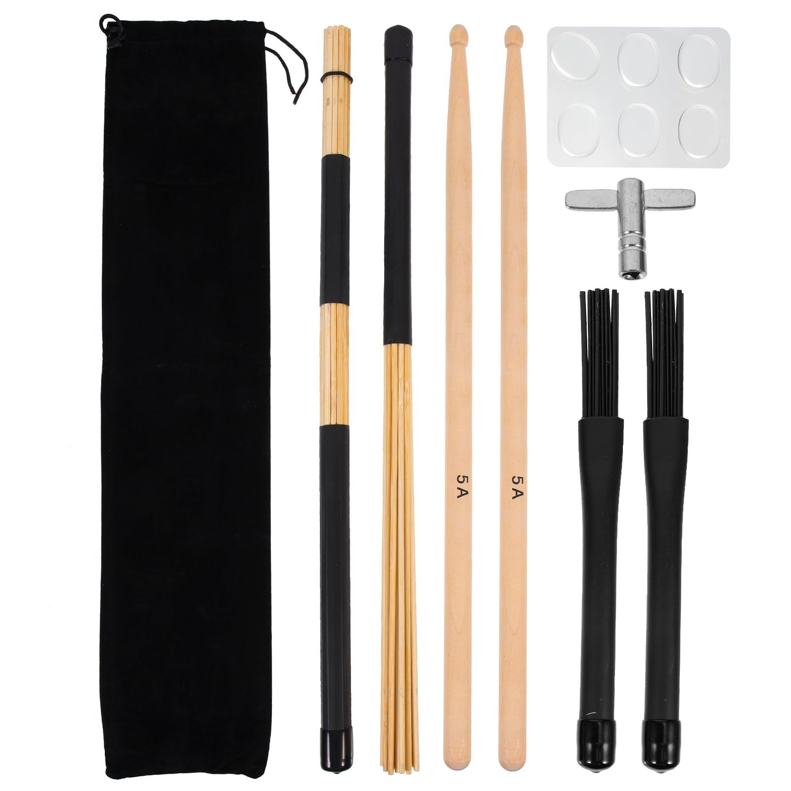 Baquetas de Madera para Batería, Juego de 1 Set para Principiantes Adultos