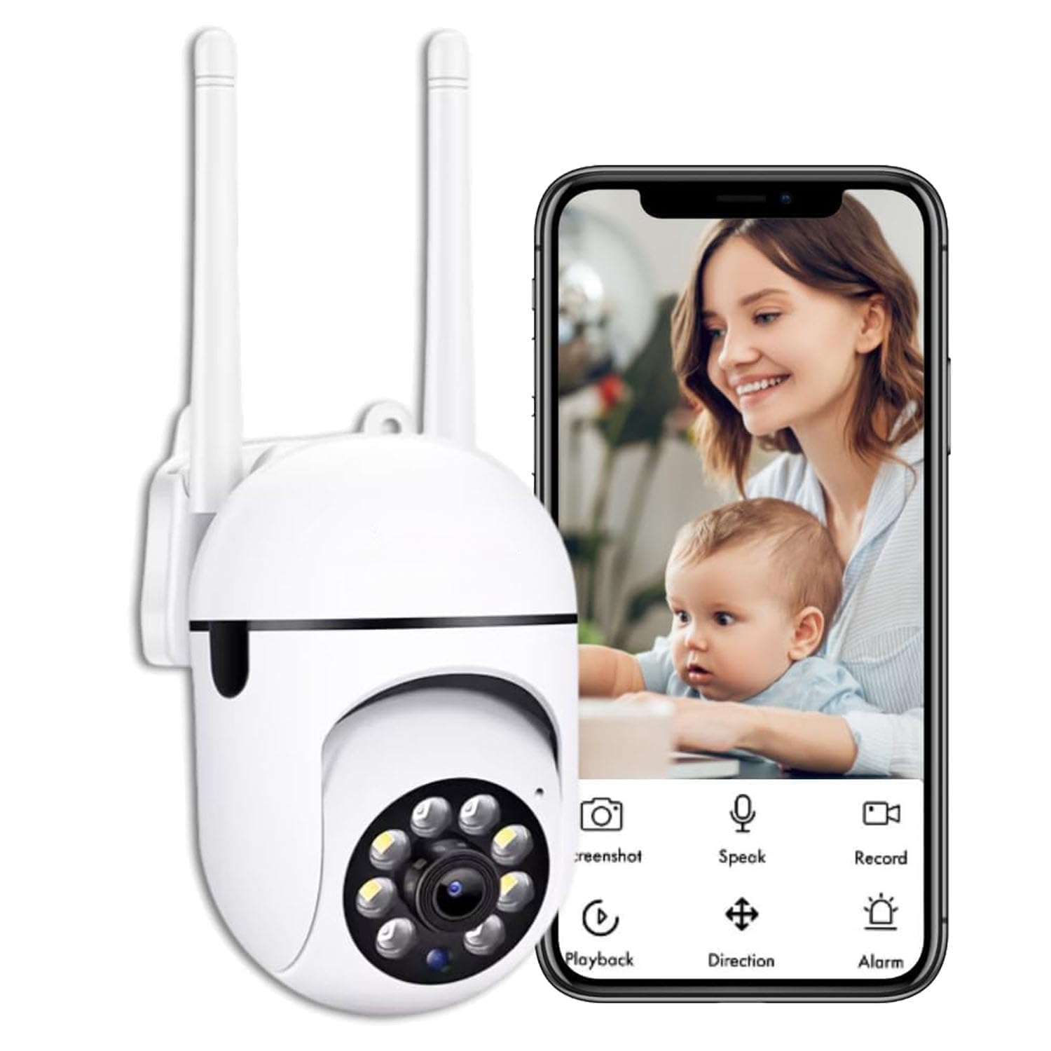 MAYUMI Smart WiFi Security Camera, 1080P HD Indoor Wireless Surveillance Camera with Night Vision, Two-Way Audio, Motion Detection, Mobile App Control-image-44