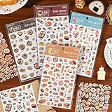 シール コラージュ 素材 詰め合わせ レトロ おしゃれ Miskepaa 可愛い 女の子 ステッカー PET 防水 大人 シール ブック キーボード スマホ 手帳 デコ 韓国 セット ヴィンテージ 大容量 ラーメン 寿司 パン 飲み物 （ホワイト）